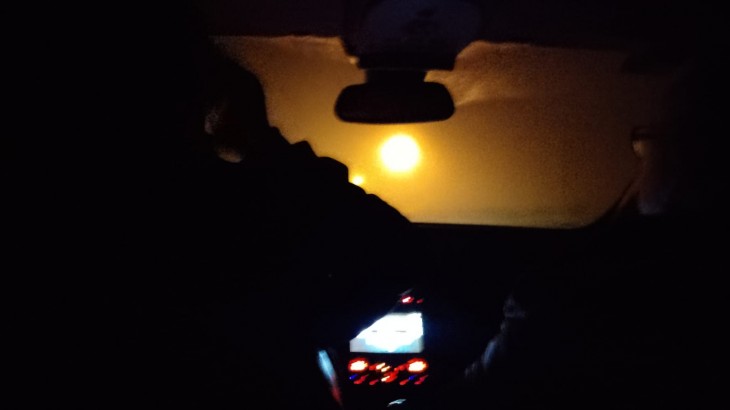 Tránsito complicado por densos bancos de niebla sobre San Rafael